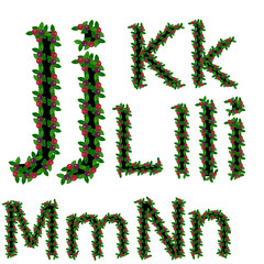 Decorative letters with berries