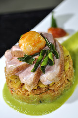 fried rice with duck