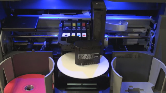 printing cd machine with pink color
