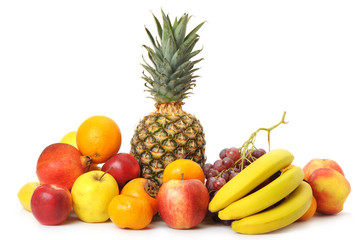 Fototapeta na wymiar Set of exotic fruit