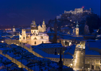 Naklejka premium Salzburg City in winter