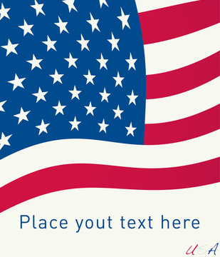 US Flag with a lot of space for your own text.