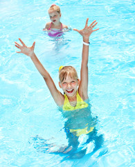 Children in swimming pool.