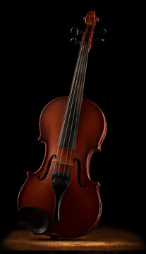 old violin close up