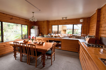 Fototapeta na wymiar Śniadanie Lodge wnętrze pokoju