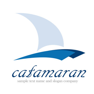 Logo catamaran,  yacht and boat # Vector