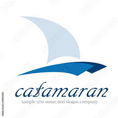 "Logo catamaran, yacht and boat Vector" Stock image and royaltyfree