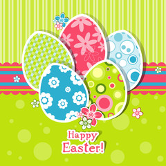 Template Easter greeting card, vector