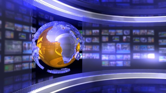 Blue Virtual News Studio_HD Loop 50
