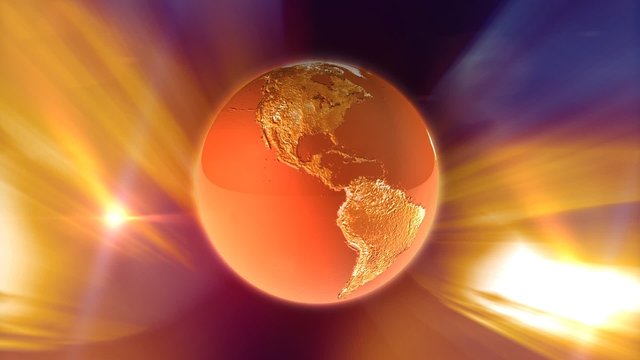 Orange Rotating Globe_HD Loop 74