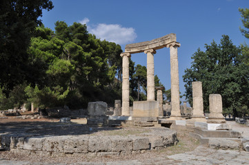 Grecia, Olympia. Olimpia tempio di Philippeion