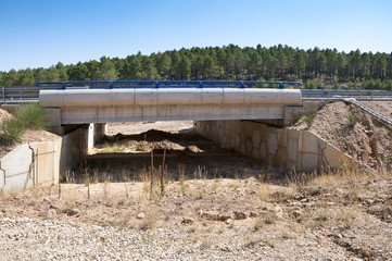 Wildlife crossing at A-15 motorway, Soria, Spain
