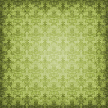 Shaded Green Damask Background