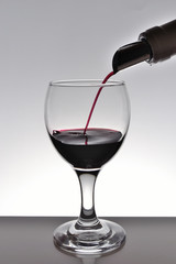 red wine in glass