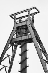 Bergwerk Bochum (schwarz-weiß )