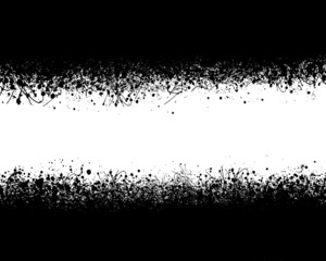 Fondo abstracto, salpicaduras pintura negra, ilustraci&oacute;n