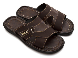 New men's fashion sandals isolated on white