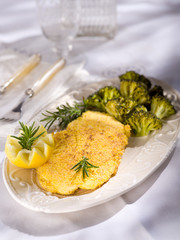 cutlet with broccoli