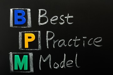 Obraz premium Acronym of BPM - Best Practice Model