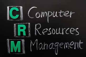 Obraz premium Acronym of CRM - Computer Resources Management