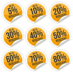 Sticker / Aufkleber / Prozent / Orange