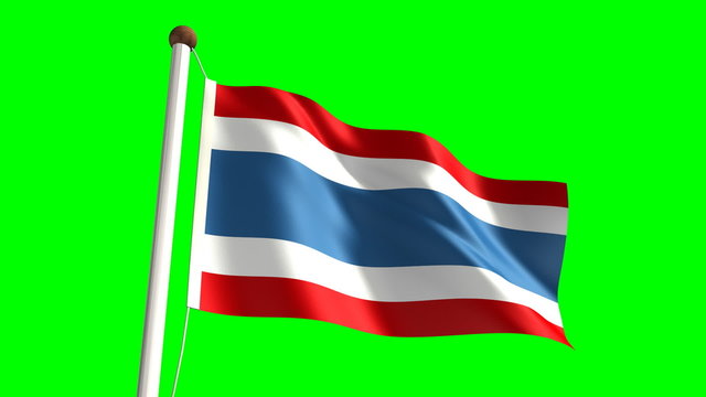 Thailand flag (Loop & green screen)