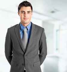 Handsome young businessman portrait