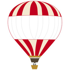 Heißluftballon beige und rot © Tian
