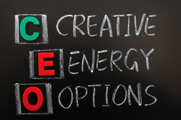Obraz premium Acronym of CEO - Creative Energy Options