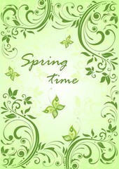 Spring vintage banner
