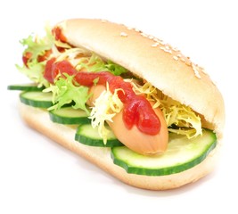 Hot dog, Salat