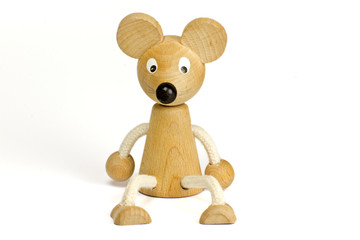 Maus aus Holz / Kantehocker / Spielzeugmaus