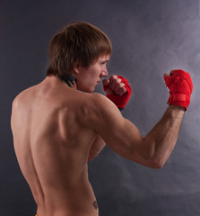 Fototapeta na wymiar Portrait of boxer