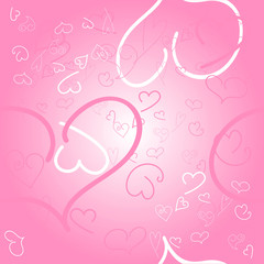 seamless pink background with hearts