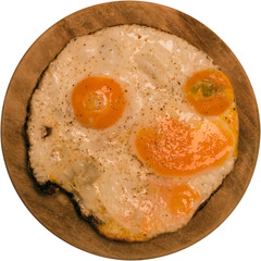 riesige Portion Spiegeleier