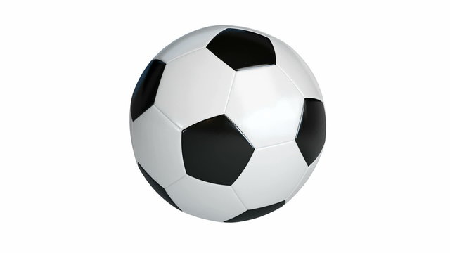 soccer ball spinning on its axis