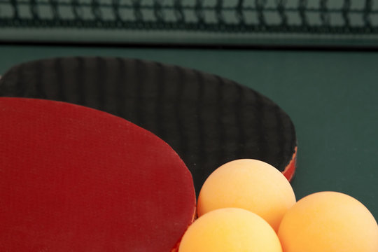 Table tennis close-up