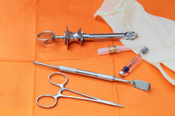 Syringe,anaesthetic and dental instruments