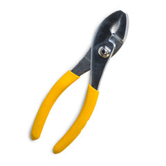 pliers yellow isolated white