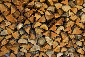 Pile of Split Fire Wood