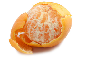Partially peeled mandarin