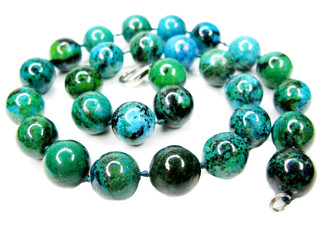 chrysocolla semiprecious beads necklace