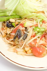 Som-Tum ,Thai papaya salad.