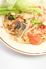 Som-Tum ,Thai papaya salad.
