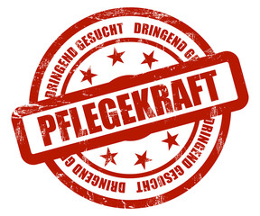 Sternen Stempel rot rt PFLEGEKAFT