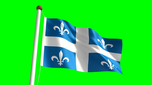 Quebec flag (with green screen)