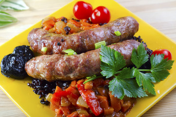 sausage and tomato sauce