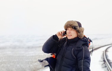 tourist in winter