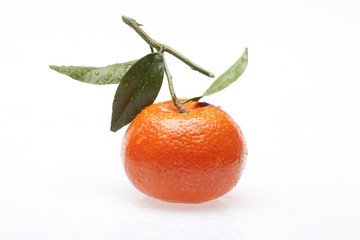 Clementine Mandarine Orange Tangerine, on white background