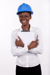Gorgeous South African woman with a notepad